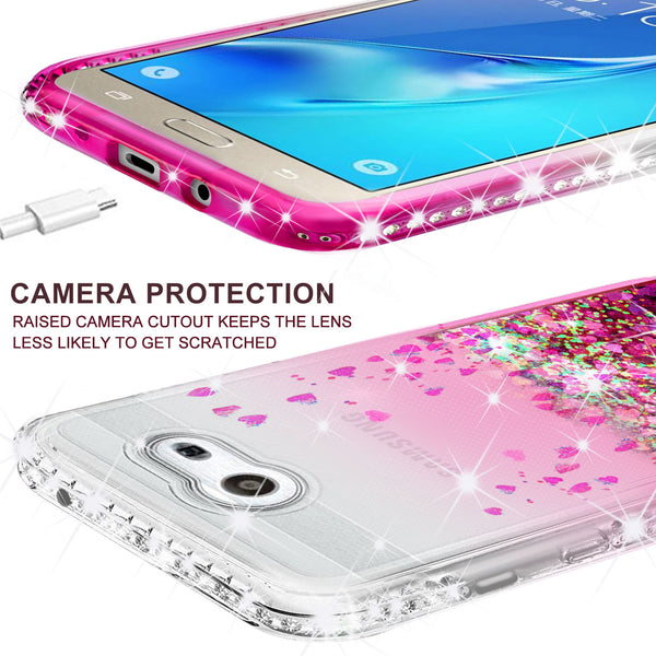 clear liquid phone case for samsung galaxy j7 2017 - hot pink - www.coverlabusa.com