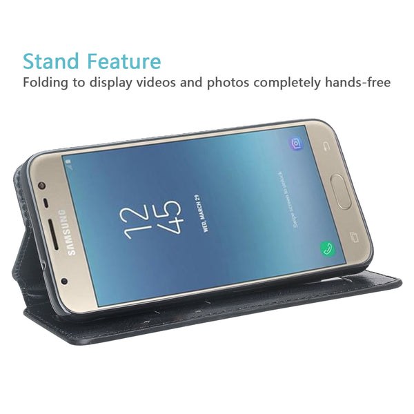 Samsung Galaxy J3 2018 Wallet Case - black - www.coverlabusa.com