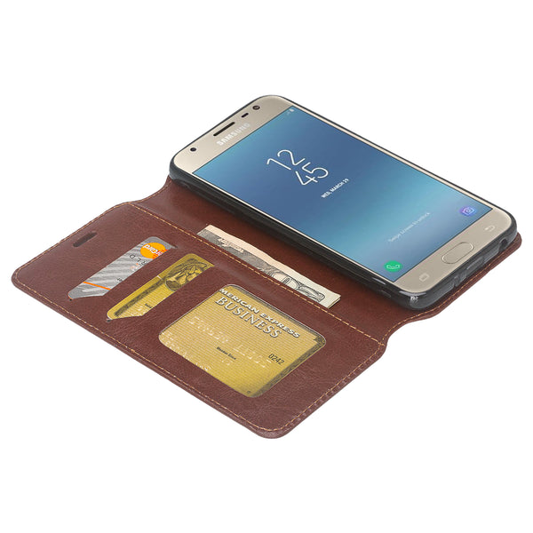 Samsung Galaxy J3 2018 Wallet Case - brown - www.coverlabusa.com