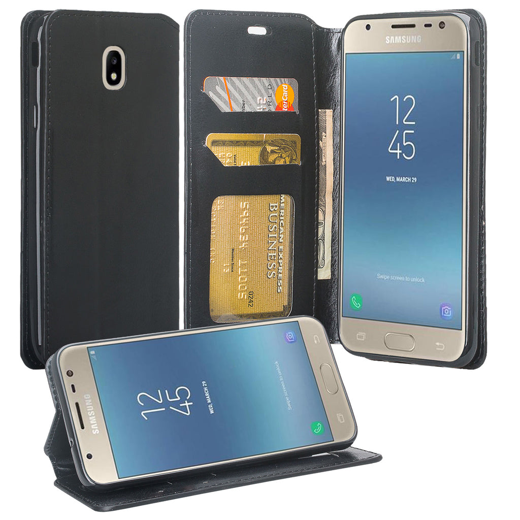 Samsung Galaxy J3 2018 Wallet Case - black - www.coverlabusa.com