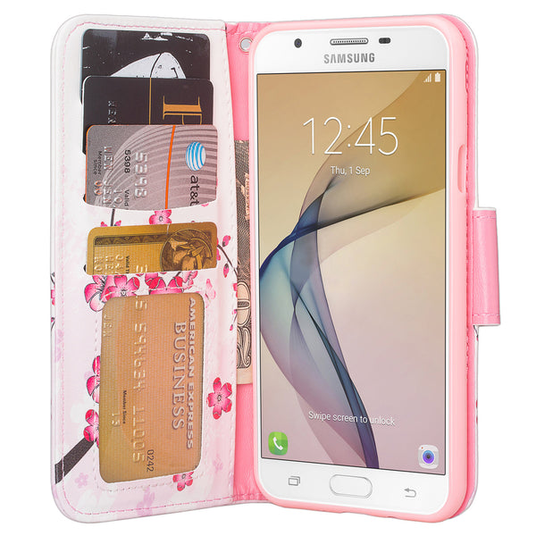Samsung J7(2017), J7 Sky Pro, J7 V, J7 Perx Wallet Case - cherry blossom - www.coverlabusa.com
