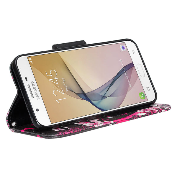 Samsung J7(2017), J7 Sky Pro, J7 V, J7 Perx Wallet Case - heart butterflies - www.coverlabusa.com