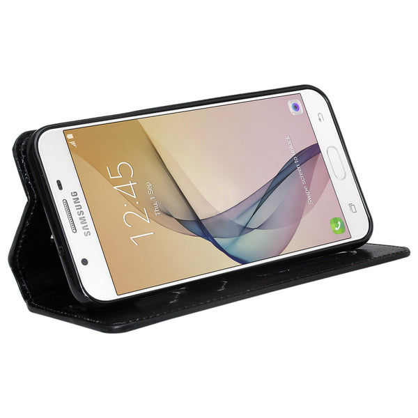 Samsung J7(2017), J7 Sky Pro, J7 V, J7 Perx Wallet Case - black - www.coverlabusa.com