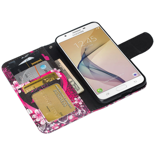 Samsung J7(2017), J7 Sky Pro, J7 V, J7 Perx Wallet Case - heart butterflies - www.coverlabusa.com