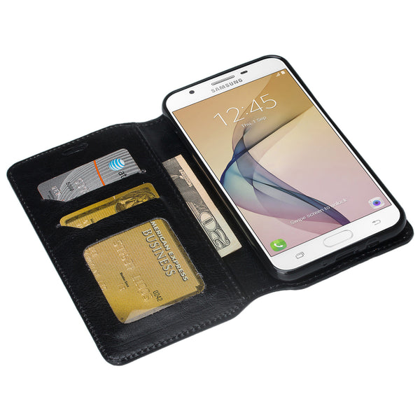 Samsung J7(2017), J7 Sky Pro, J7 V, J7 Perx Wallet Case - black - www.coverlabusa.com