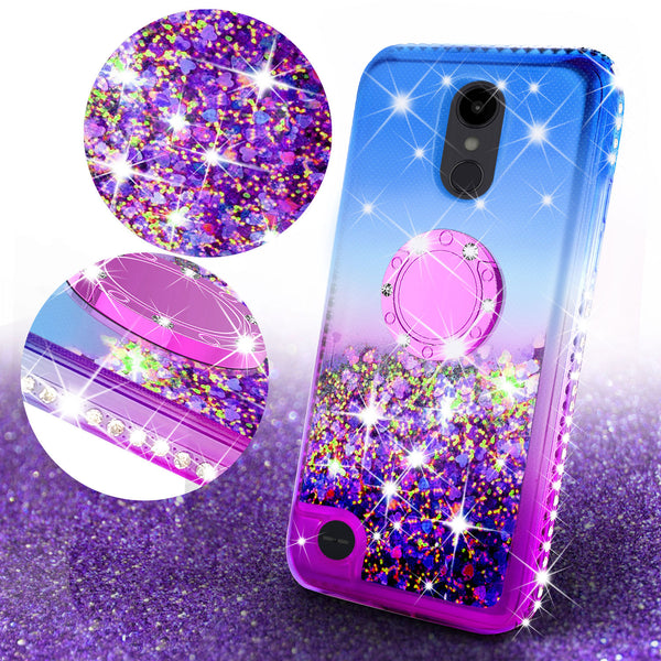 glitter ring phone case for lg aristo 2 - blue gradient - www.coverlabusa.com