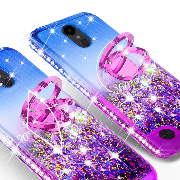 glitter ring phone case for lg aristo 2 - blue gradient - www.coverlabusa.com