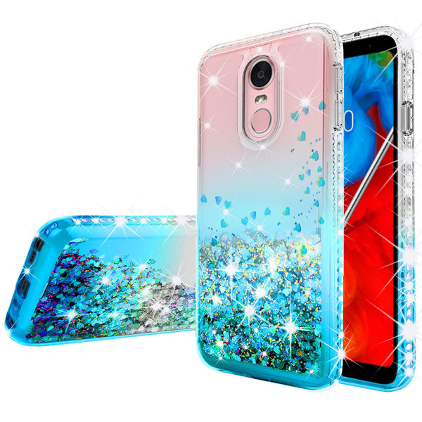clear liquid phone case for lg aristo 4 plus - teal - www.coverlabusa.com