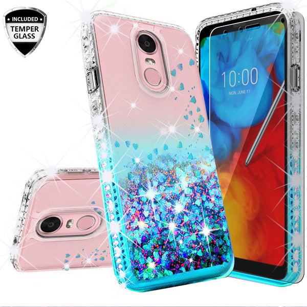 clear liquid phone case for lg aristo 4 plus - teal - www.coverlabusa.com