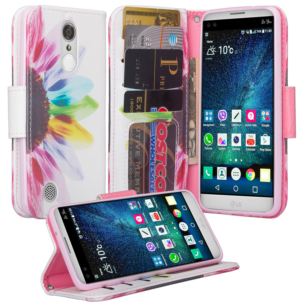 LG K4 (2017) | Fortune | Phoenix 3 | LV1 | M150  leather wallet case - vivid sunflower - www.coverlabusa.com