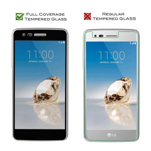 lg aristo screen protector, lg aristo full temper glass - black - www.coverlabusa.com