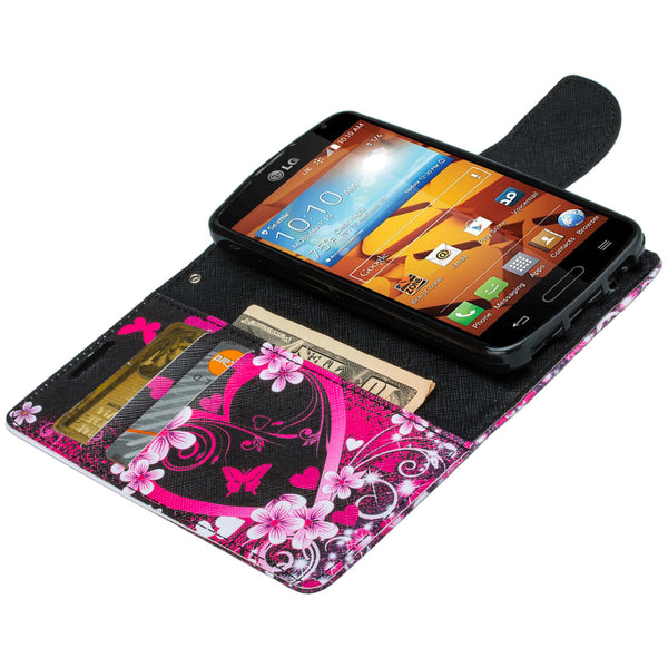 lg volt wallet case - heart butterflies - www.coverlabusa.com
