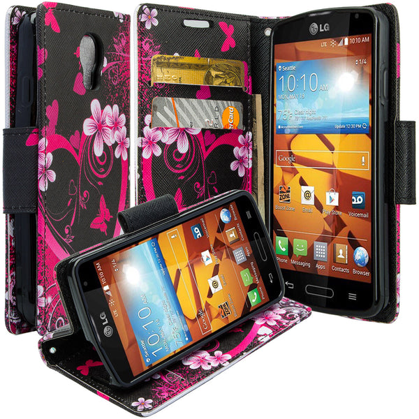 lg volt wallet case - heart butterflies - www.coverlabusa.com