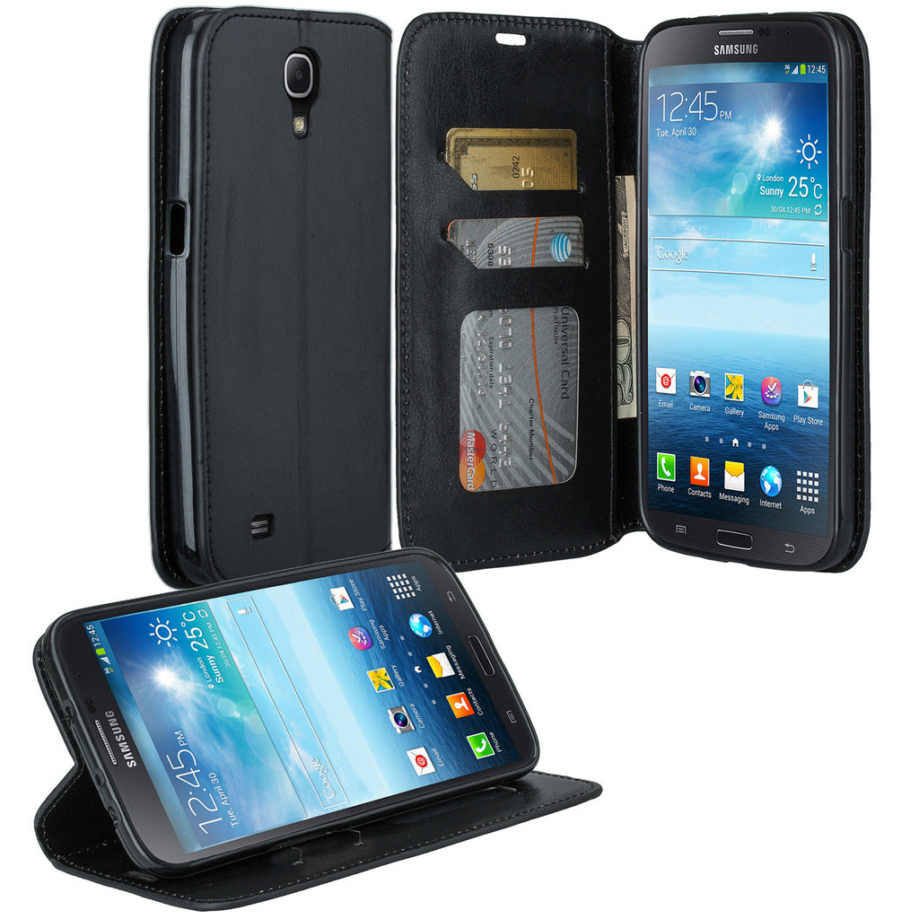 samsung galaxy mega 6.3 leather wallet case - black - www.coverlabusa.com