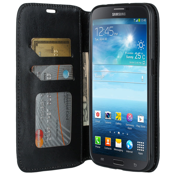 samsung galaxy mega 6.3 leather wallet case - black - www.coverlabusa.com