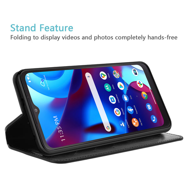 motorola moto g pure wallet case - black - www.coverlabusa.com