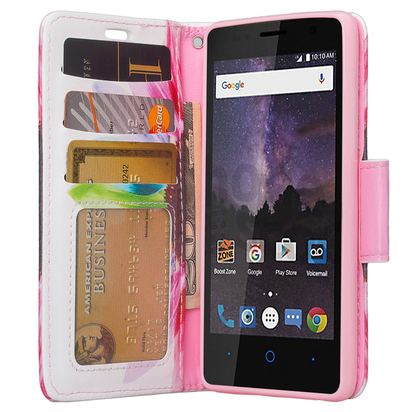 zte tempo case, wallet - vivid sunflower - www.coverlabusa.com