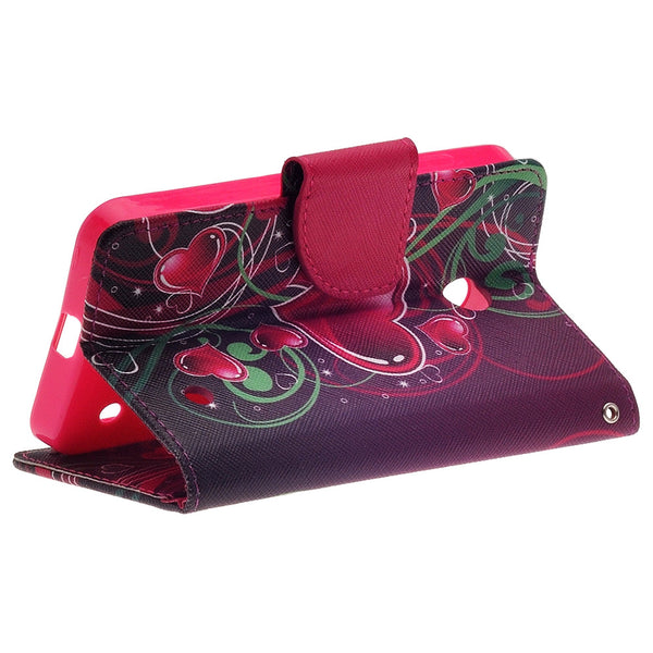 Nokia Lumia 635 Wallet Case - heart strings - www.coverlabusa.com