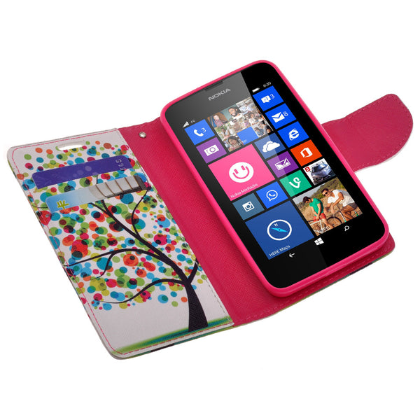 Nokia Lumia 635 Wallet Case - 4 season tree - www.coverlabusa.com