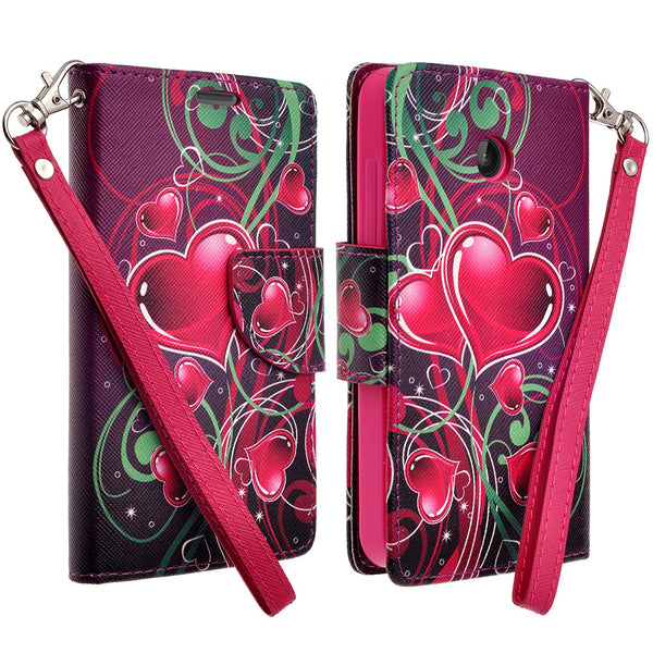 Nokia Lumia 635 Wallet Case - heart strings - www.coverlabusa.com