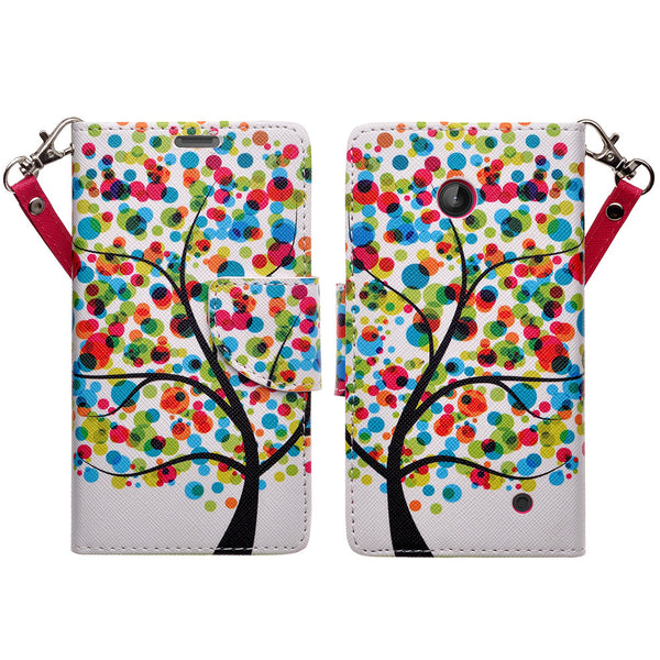 Nokia Lumia 635 Wallet Case - 4 season tree - www.coverlabusa.com