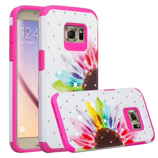 galaxy s7 hybrid diamond - sunflower - www.coverlabusa.com