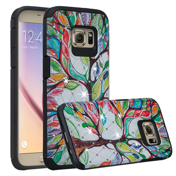 Galaxy s7 hybrid diamond - tree - www.coverlabusa.com