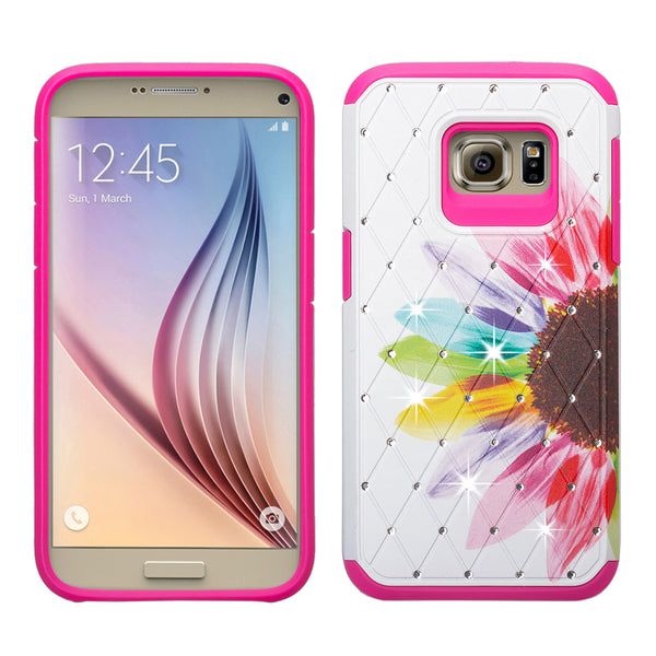 galaxy s7 hybrid diamond - sunflower - www.coverlabusa.com