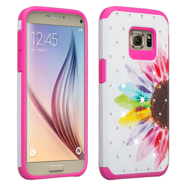 galaxy s7 hybrid diamond - sunflower - www.coverlabusa.com