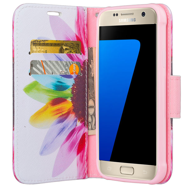 samsung galaxy s7 active leather wallet case - vivid sunflower - www.coverlabusa.com