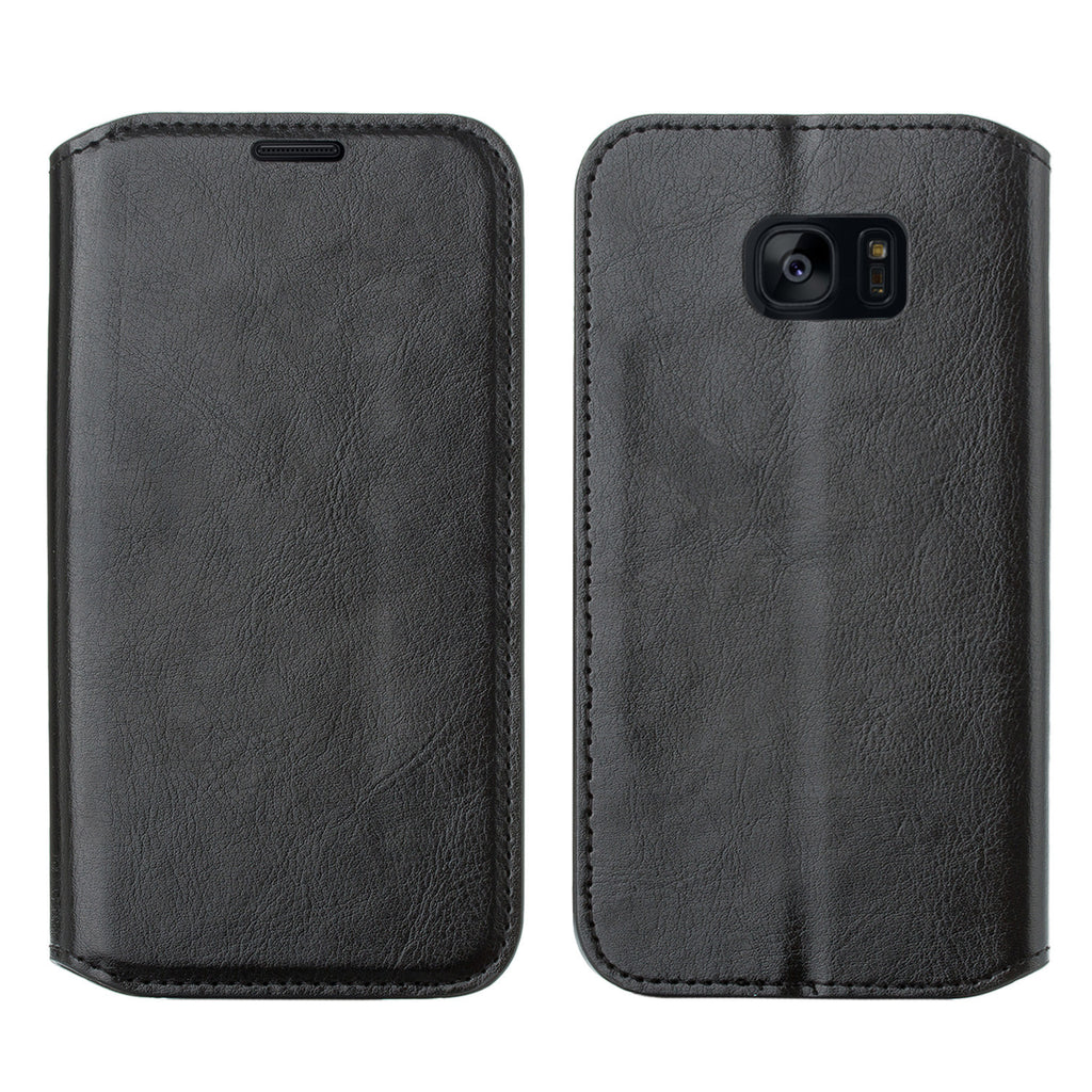 samsung galaxy s7 active leather wallet case - black - www.coverlabusa.com