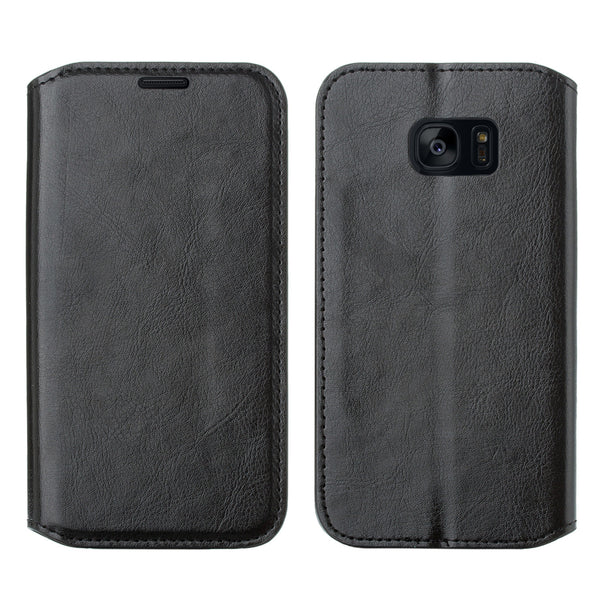 samsung galaxy s7 active leather wallet case - black - www.coverlabusa.com