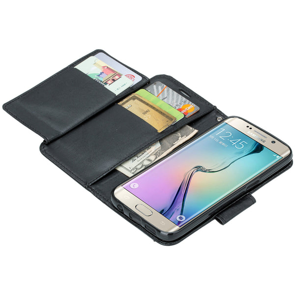 galaxy S7 cover, galaxy S7 wallet case - Solid Black - www.coverlabusa.com