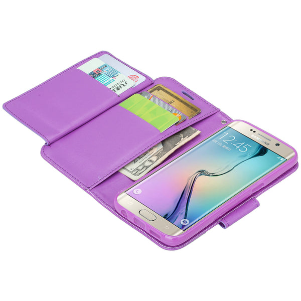 galaxy S7 cover, galaxy S7 wallet case - Solid Purple - www.coverlabusa.com