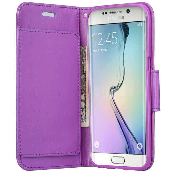 galaxy S7 cover, galaxy S7 wallet case - Solid Purple - www.coverlabusa.com