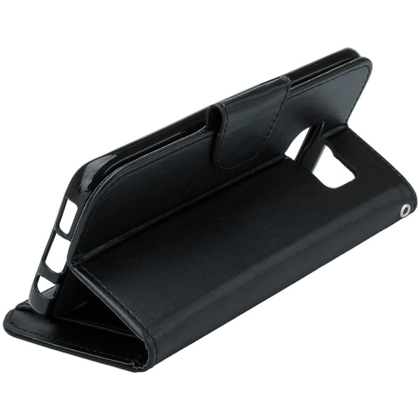 galaxy S7 cover, galaxy S7 wallet case - Solid Black - www.coverlabusa.com