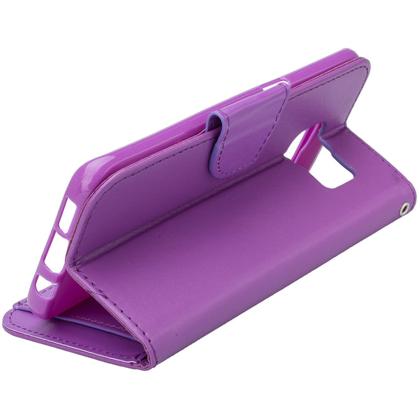 galaxy S7 cover, galaxy S7 wallet case - Solid Purple - www.coverlabusa.com