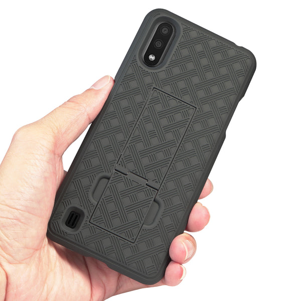 samsung galaxy a01 holster shell combo case - www.coverlabusa.com