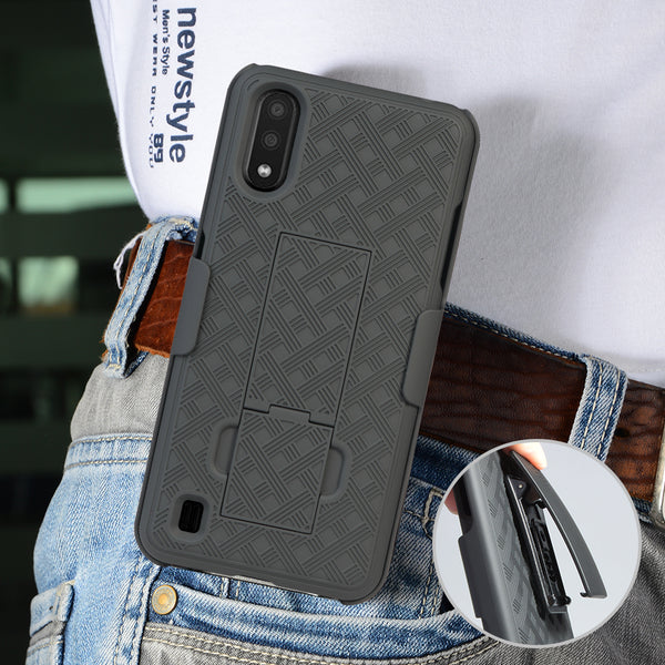 samsung galaxy a01 holster shell combo case - www.coverlabusa.com