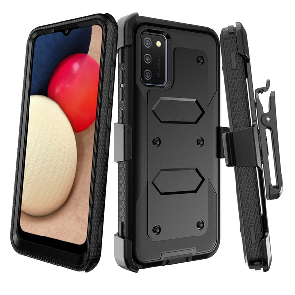 samsung galaxy a32 5g heavy duty holster case - black - www.coverlabusa.com