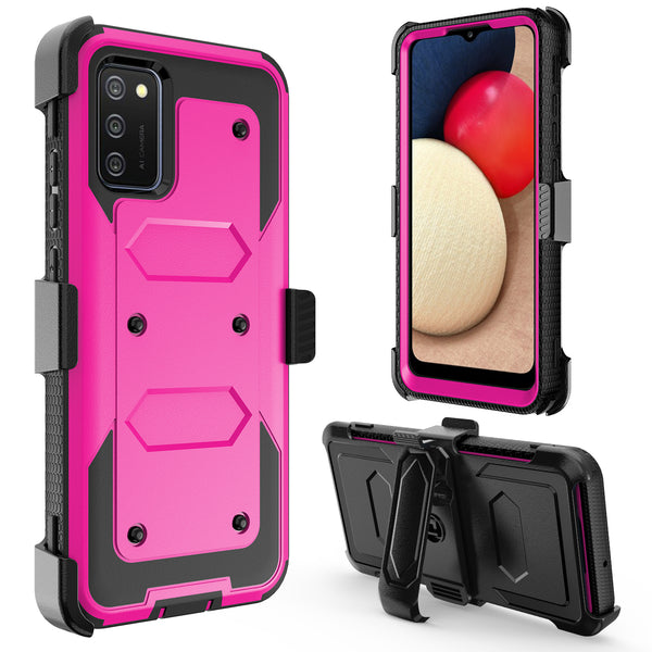 samsung galaxy a32 5g heavy duty holster case - hot pink - www.coverlabusa.com