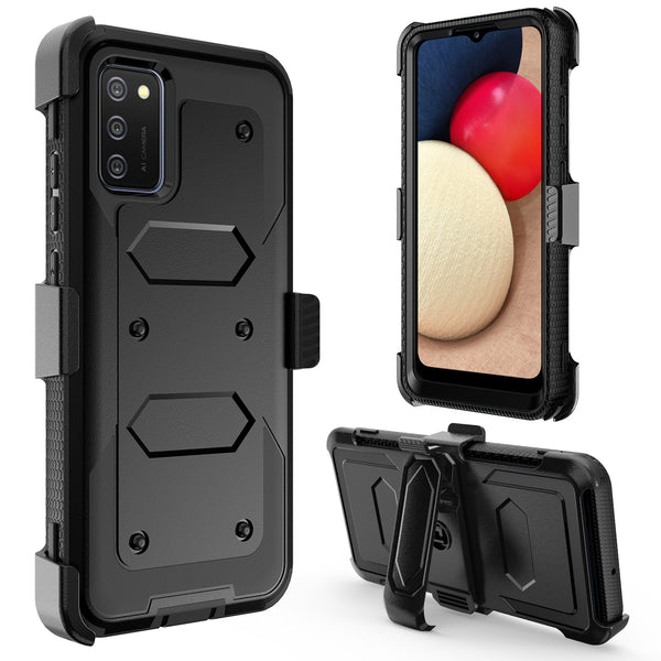 samsung galaxy a32 5g heavy duty holster case - black - www.coverlabusa.com