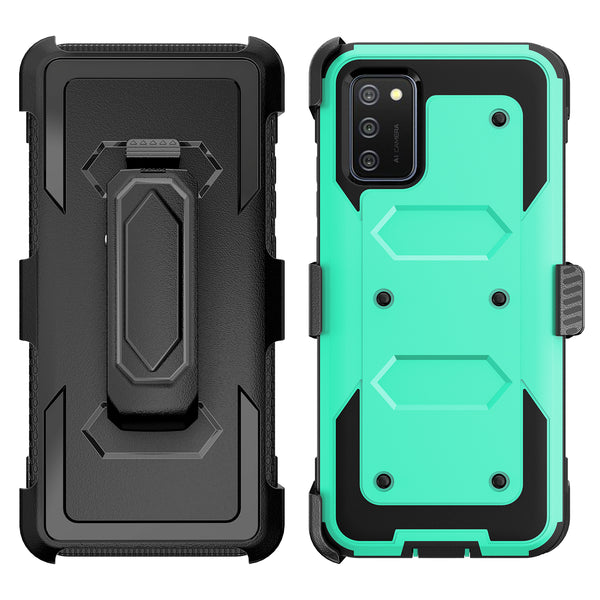 samsung galaxy a32 5g heavy duty holster case - teal - www.coverlabusa.com