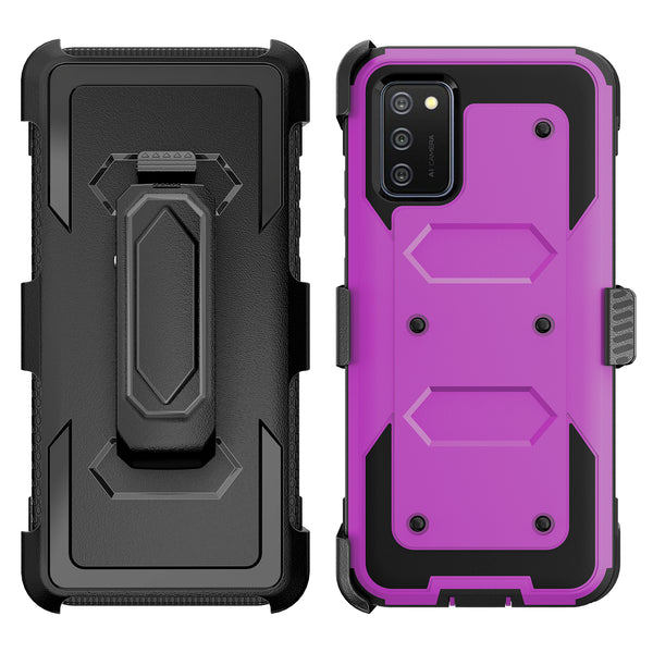 samsung galaxy a32 5g heavy duty holster case - purple - www.coverlabusa.com
