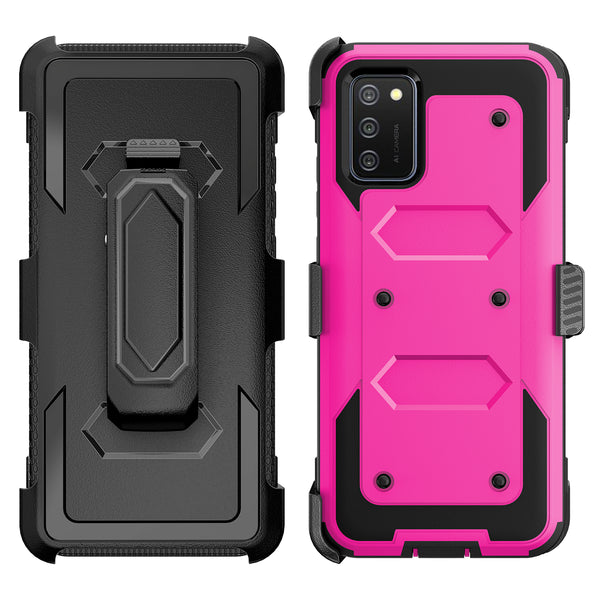 samsung galaxy a32 5g heavy duty holster case - hot pink - www.coverlabusa.com
