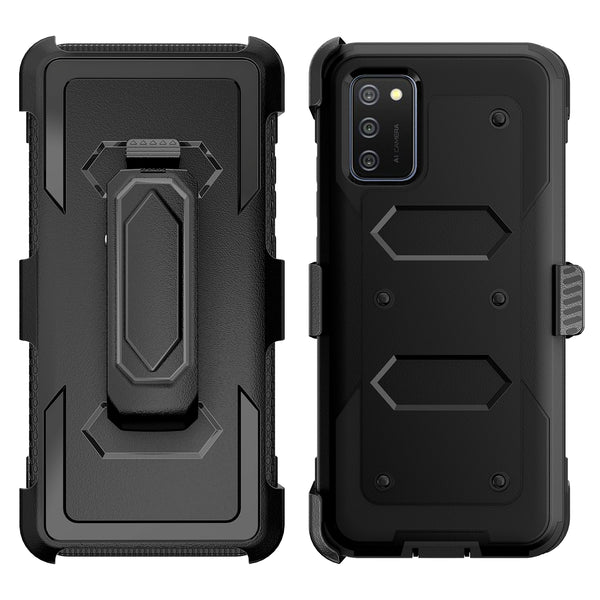 samsung galaxy a32 5g heavy duty holster case - black - www.coverlabusa.com