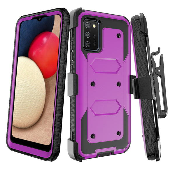 samsung galaxy a32 5g heavy duty holster case - purple - www.coverlabusa.com