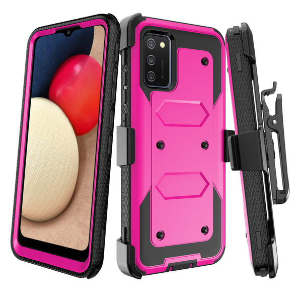 samsung galaxy a32 5g heavy duty holster case - hot pink - www.coverlabusa.com
