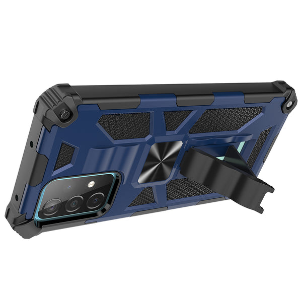 ring car mount kickstand hyhrid phone case for samsung galaxy a32 5g - blue - www.coverlabusa.com