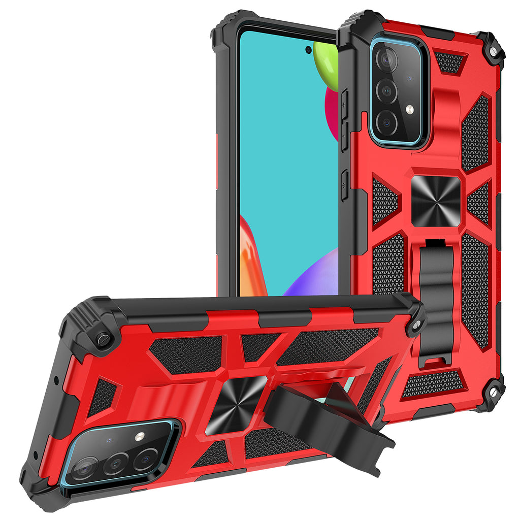 ring car mount kickstand hyhrid phone case for samsung galaxy a32 5g - red - www.coverlabusa.com